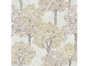 Siva flis tapeta za zid s motivom drveća, 12321, Fiori Country, Parato | Ljepilo Gratis Parato by Cristiana Masi