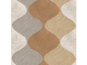 Sivo-smeđe-bež geometrijska flis tapeta za zid, 21112, Cvlto, Cristiana Masi by Parato | Ljepilo Gratis Parato by Cristiana Masi
