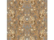 Tamno oker flis tapeta za zid s cvjetnim ornamentalnim uzorkom, 12327, Fiori Country, Parato | Ljepilo Gratis Parato by Cristiana Masi