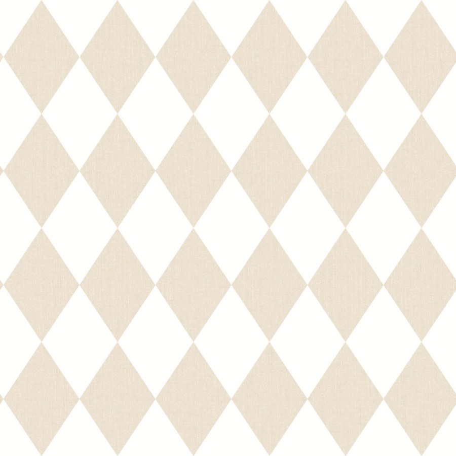 Flis tapeta za zid, bež, bijela, romboidi, 4446, Momi, Parato by Cristiana Masi | Ljepilo Gratis - Parato by Cristiana Masi