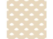 Flis tapeta za zid, bež, bijela, oblačići, 4458, Momi, Parato by Cristiana Masi | Ljepilo Gratis Parato by Cristiana Masi