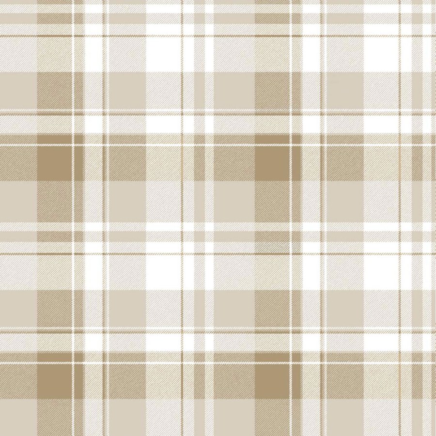 Flis tapeta za zid, bež, imitacija tartan tkanine, 8386, Blooming Garden 2, Parato by Cristiana Masi | Ljepilo Gratis - Parato by Cristiana Masi