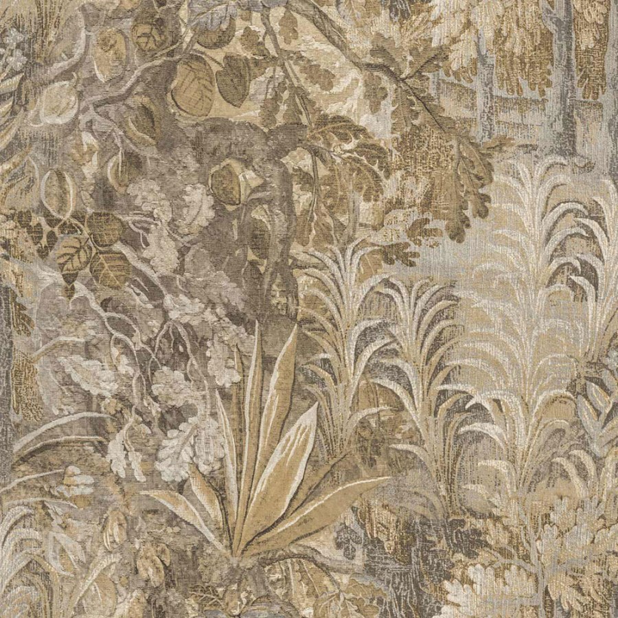 Flis tapeta za zid, bež, siva, biljke, lišće, 5829, Jaipur, Parato by Cristiana Masi | Ljepilo Gratis - Parato by Cristiana Masi