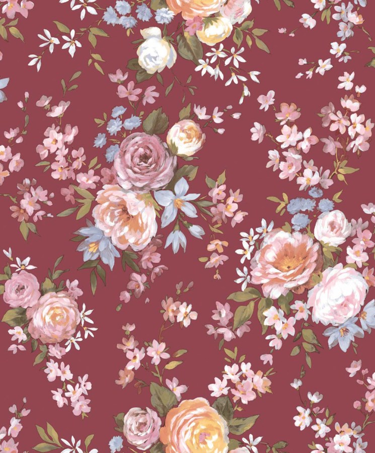 Flis tapeta za zid, crvena, cvijeće, 8312, Blooming Garden 2, Parato by Cristiana Masi | Ljepilo Gratis