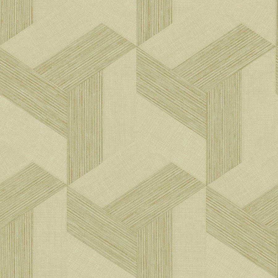 Flis tapeta za zid, geometrijska, bež-zelena, 27505, Sintesi, Cristiana Masi by Parato | Ljepilo Gratis