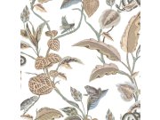Flis tapeta za zid, smeđe-plava, lišće, 15506, Botany House, Cristiana Masi by Parato | Ljepilo Gratis