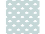 Flis tapeta za zid, plava, bijela, oblačići, 4457, Momi, Parato by Cristiana Masi | Ljepilo Gratis