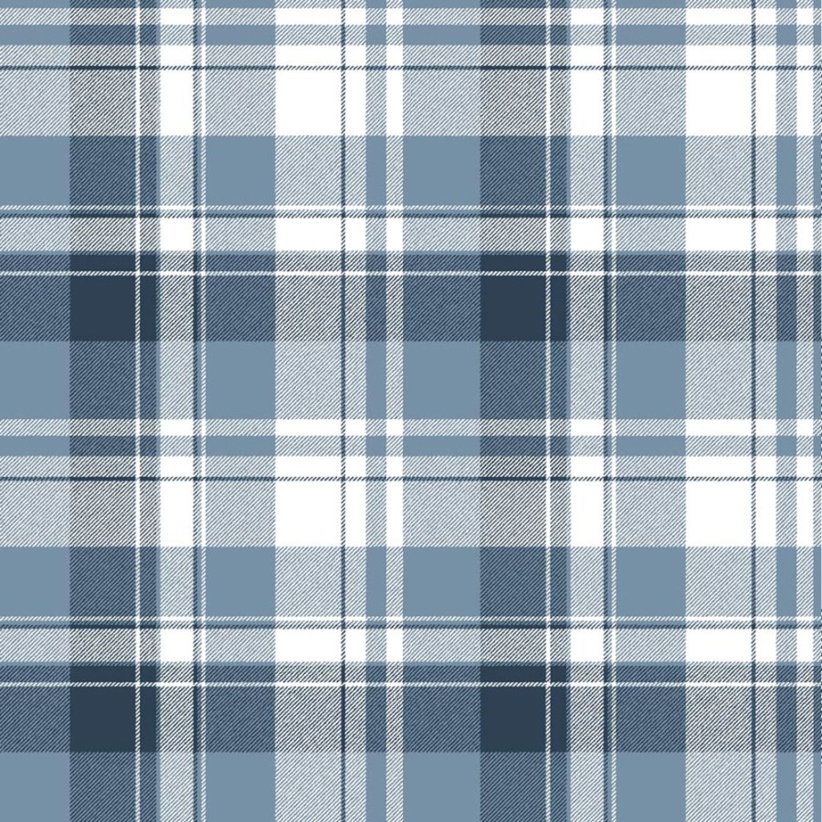 Flis tapeta za zid, plava, imitacija tartan tkanine, 8387, Blooming Garden 2, Parato by Cristiana Masi | Ljepilo Gratis - Parato by Cristiana Masi