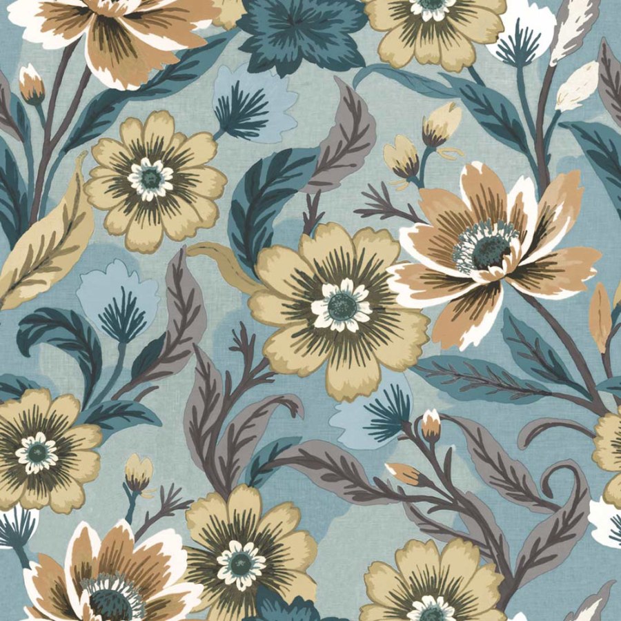 Flis tapeta za zid, plava, cvijeće, 2014, Rio, Parato by Cristiana Masi | Ljepilo Gratis - Parato by Cristiana Masi