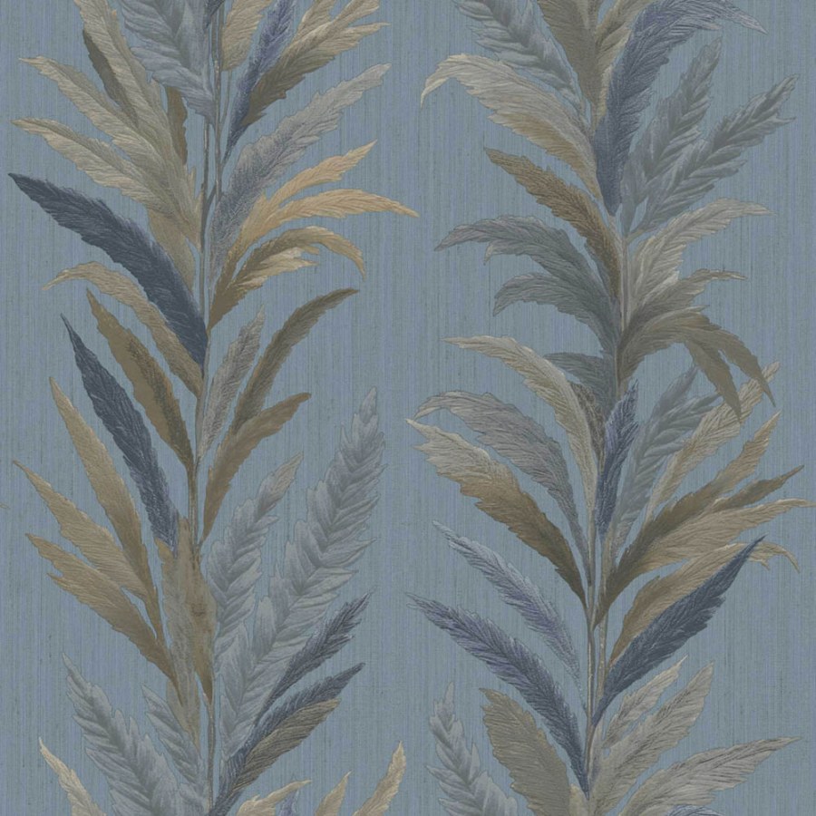 Flis tapeta za zid, plava, lišće, 35906, Ornamenta, Parato by Cristiana Masi | Ljepilo Gratis - Parato by Cristiana Masi