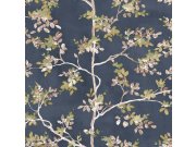 Flis tapeta za zid, plava, drveće, lišće, 8322, Blooming Garden 2, Parato by Cristiana Masi | Ljepilo Gratis Parato by Cristiana Masi