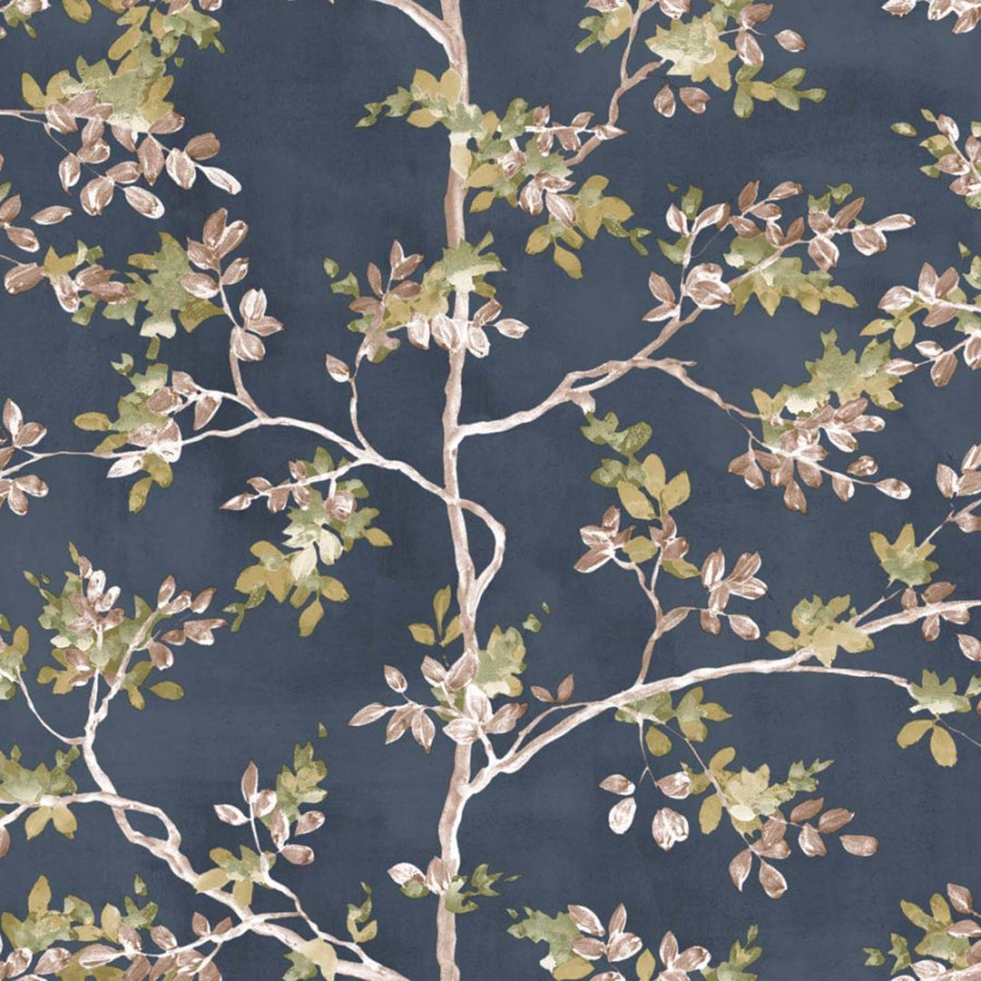 Flis tapeta za zid, plava, drveće, lišće, 8322, Blooming Garden 2, Parato by Cristiana Masi | Ljepilo Gratis - Parato by Cristiana Masi
