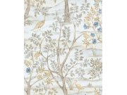 Flis tapeta za zid, plava, drveće, ptice, 8316, Blooming Garden 2, Parato by Cristiana Masi | Ljepilo Gratis Parato by Cristiana Masi