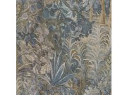 Flis tapeta za zid, plava, siva, biljke, lišće, 5826, Jaipur, Parato by Cristiana Masi | Ljepilo Gratis