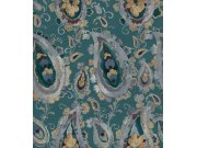 Flis tapeta za zid, ornamenti, tirkizna, 39017, Arché, Cristiana Masi by Parato | Ljepilo Gratis