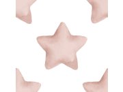 Flis tapeta za zid, ružičasta, bijela, zvijezde, 4407, Momi, Parato by Cristiana Masi | Ljepilo Gratis Parato by Cristiana Masi