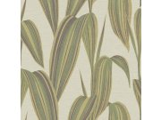 Flis tapeta za zid, zelena, siva, lišće, 5835, Jaipur, Parato by Cristiana Masi | Ljepilo Gratis Parato by Cristiana Masi