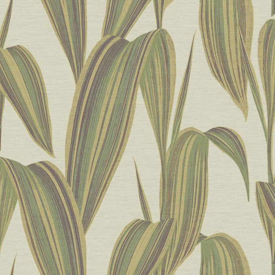 Flis tapeta za zid, zelena, siva, lišće, 5835, Jaipur, Parato by Cristiana Masi | Ljepilo Gratis - Parato by Cristiana Masi
