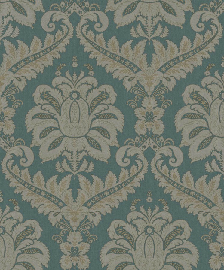 Flis tapeta za zid, zelena, dvorska, 35925, Ornamenta, Parato by Cristiana Masi | Ljepilo Gratis - Parato by Cristiana Masi