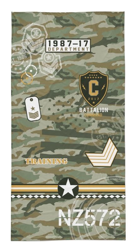 DETEXPOL Ručnik Army Pamuk - Frotir, 70/140 cm - **plážové osušky** → **plažne ručnike**