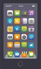 DETEXPOL Dječji ručnik Telefon Grey Pamuk - Frotir, 50/30 cm