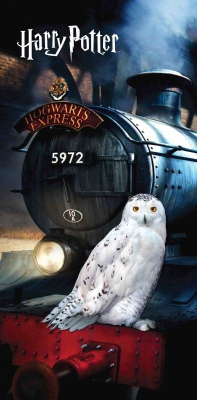 JERRY FABRICS Ručnik Harry Potter Hedwig  Bavlna - Frotir, 70/140 cm