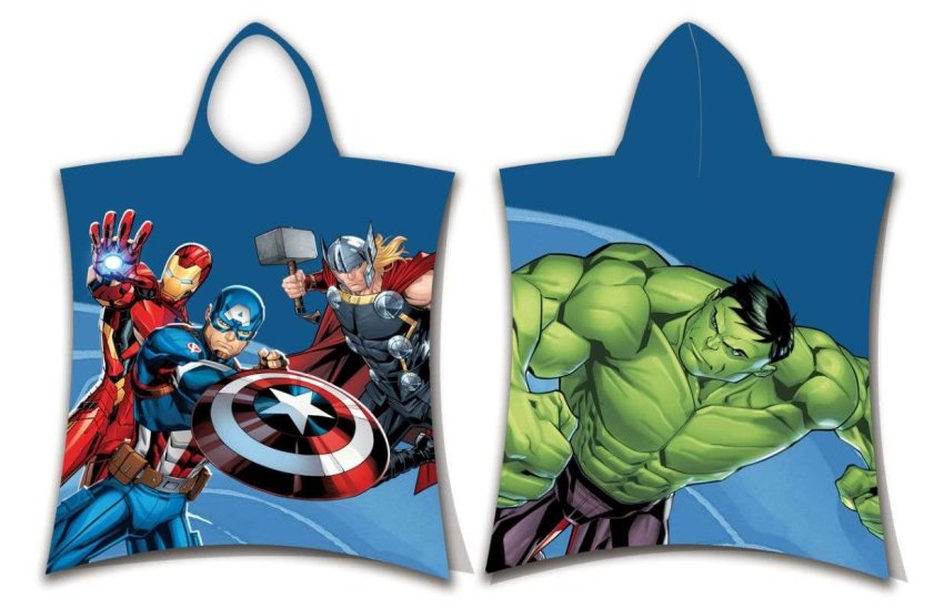 JERRY FABRICS Pončo Avengers Hero Pamuk - Frotir, 50/115 cm JERRY FABRICS Pončo Avengers Hero Pamuk - Frotir, 50/115 cm