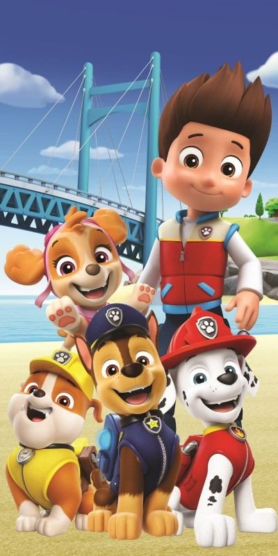 JERRY FABRICS Ručnik Paw Patrol PP457 Bridge PP457 Bridge, Pamuk - Frotir, 70/140 cm