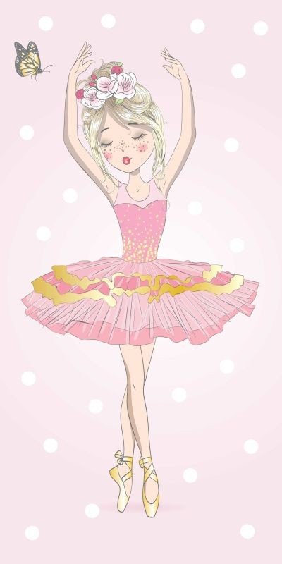JERRY FABRICS Ručnik balerina  Pamuk - Frotir, 70/140 cm
