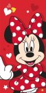 JERRY FABRICS Ručnik Minnie Red Heart Bavlna - Frotir, 70/140 cm Oušky, ručnici, pončo - **plážové osušky** → **plažne ručnike**