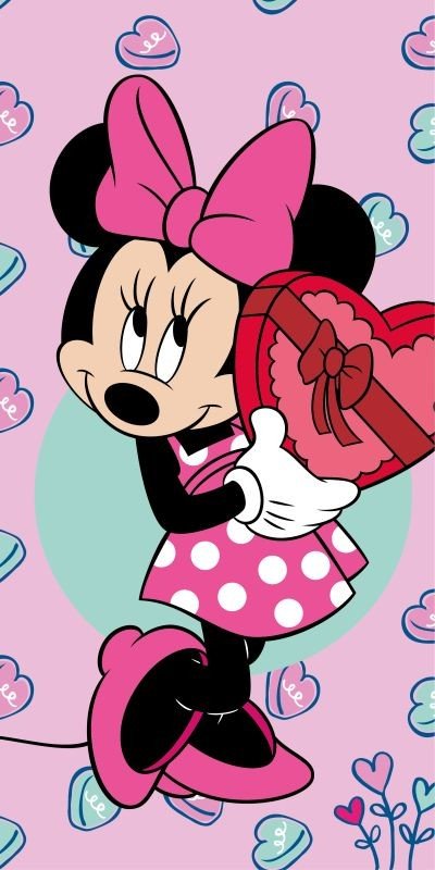 JERRY FABRICS Ručnik Minnie Pink Bavlna - Frotir, 70/140 cm - **plážové osušky** → **plažne ručnike**