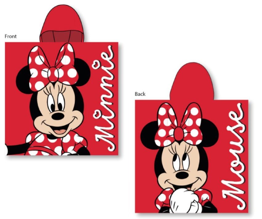 FARO Pončo Minnie crvena  Pamuk - Frotir, 55/110 cm