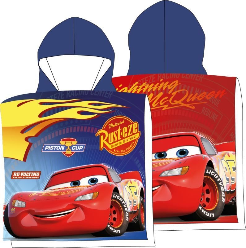 FARO Pončo Cars piston cup Pamuk - Frotir, 55/110 cm - **ponča**