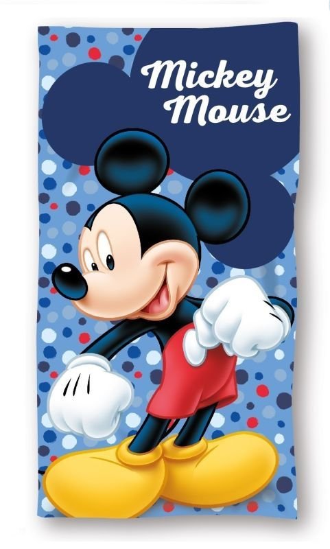 Oušky, ručnici, pončo - **plážové osušky** → **plažne ručnike** - FARO Ručnik Mickey točkice Pamuk - Frotir, 70/140 cm FARO Ručnik Mickey točkice Pamuk - Frotir, 70/140 cm - **plážové osušky** → **plažne ručnike**
