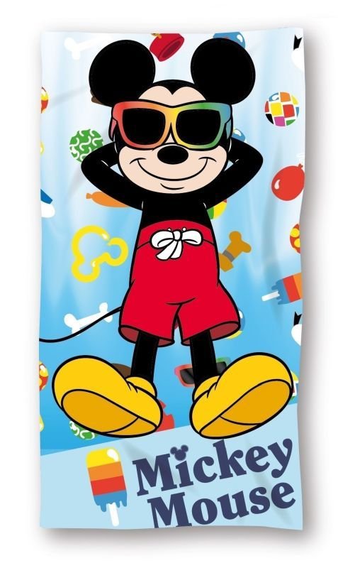 Oušky, ručnici, pončo - **plážové osušky** → **plažne ručnike** - FARO Ručnik Mickey ljeto Bavlna - Frotir, 70/140 cm FARO Ručnik Mickey ljeto Bavlna - Frotir, 70/140 cm - **plážové osušky** → **plažne ručnike**