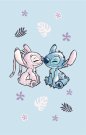 JERRY FABRICS Dječji ručnik Lilo and Stitch Svijetloplavi Pamuk - Frotir, 50/30 cm Oušky, ručnici, pončo - Dječji ručnici 50×30 cm