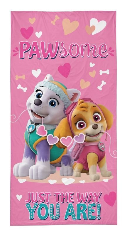 DETEXPOL Ručnik Paw Patrol srčeka  Pamuk - Frotir, 70/140 cm