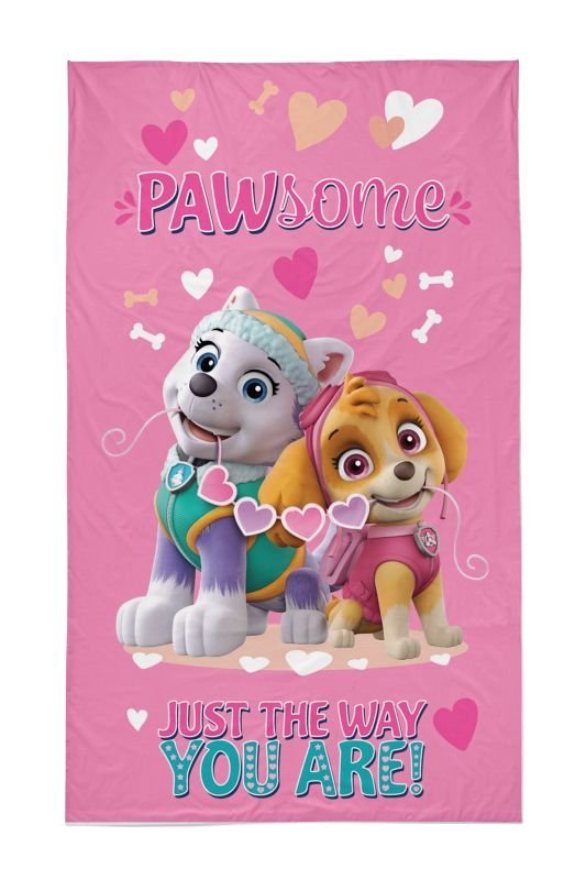 Oušky, ručnici, pončo - Dječji ručnici 50×30 cm - DETEXPOL Dječji ručnik Paw Patrol srca Pamuk - Frotir, 50/30 cm DETEXPOL Dječji ručnik Paw Patrol srca Pamuk - Frotir, 50/30 cm - Dječji ručnici 50×30 cm
