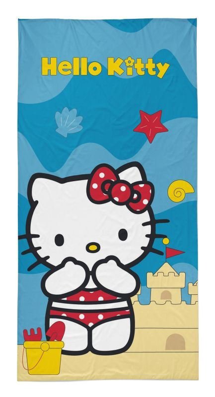 DETEXPOL Ručnik Hello Kitty Pamuk - Frotir, 70/140 cm - **plážové osušky** → **plažne ručnike**