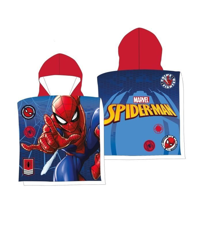 FARO Pončo Spiderman plava micro  Poliester - mikrovlakno, 50/100