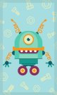 FARO Dječji ručnik Robot Pamuk - Frotir, 50/30 cm Oušky, ručnici, pončo - Dječji ručnici 50×30 cm