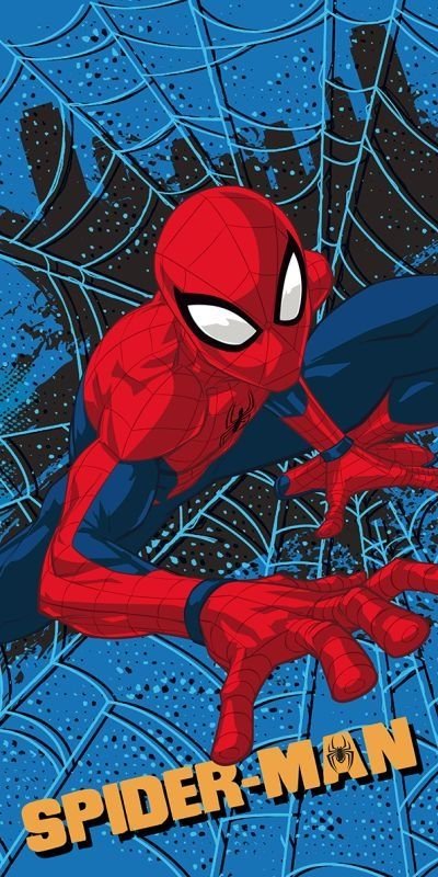 JERRY FABRICS Ručnik Micro Spiderman Plavi 05 Poliester, 70/140 cm