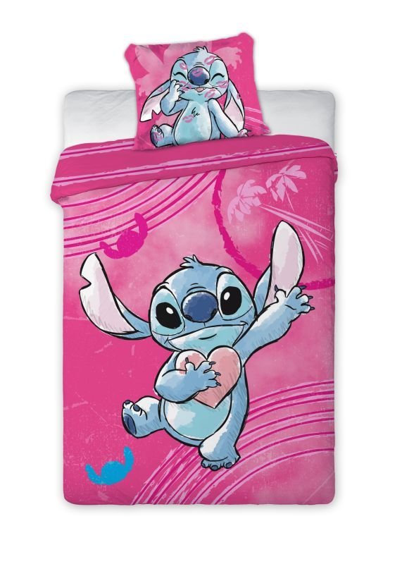 FARO Posteljina Lilo and Stitch roza  Pamuk, 140/200, 70/90 cm