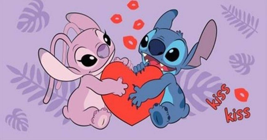 JERRY FABRICS Ručnik Lilo and Stitch Kiss  Bavlna - Frotir, 70/140 cm