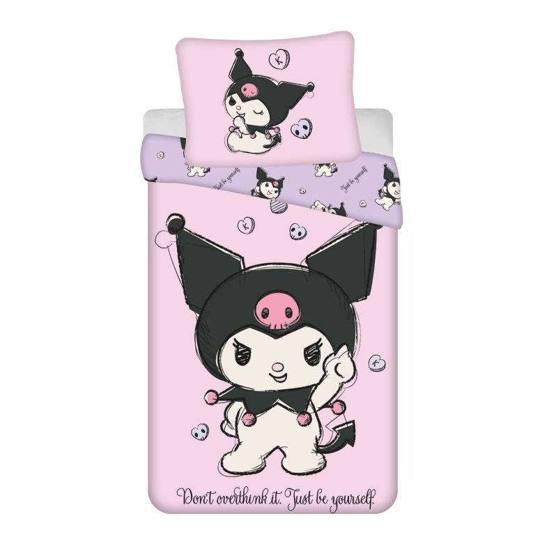 JERRY FABRICS Posteljina Kuromi HK067 Pamuk, 140/200, 70/90 cm - Posteljina sa licencijom