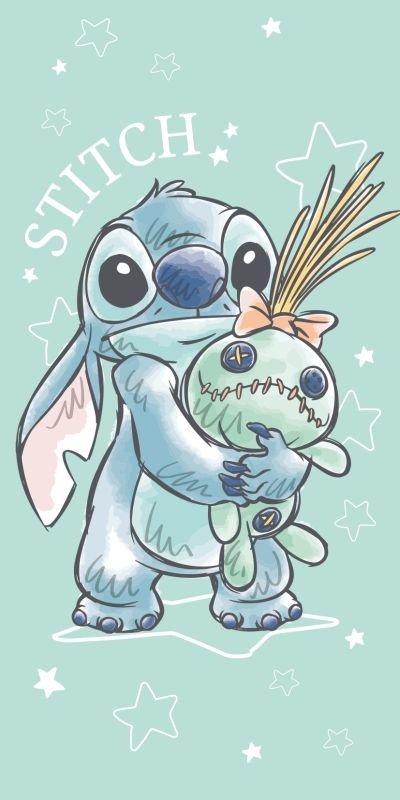 JERRY FABRICS Ručnik Lilo and Stitch Buddies Bavlna - Froté, 70/140 cm