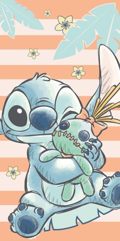 JERRY FABRICS Ručnik Lilo and Stitch Tropical Hugs Bavlna - Froté, 70/140 cm