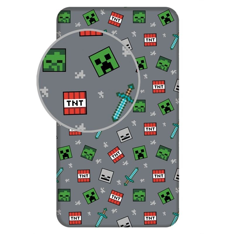 Plahte - plahte sa licencijom - JERRY FABRICS Plahta Minecraft We got this Imamo ovo Pamuk, 90/200 cm JERRY FABRICS Plahta Minecraft We got this Imamo ovo Pamuk, 90/200 cm - plahte sa licencijom