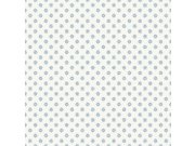 Flis tapeta za zid, bijelo-plava, cvijeće, 5810, Nordic Folk, Borastapeter | Ljepilo Gratis Borastapeter