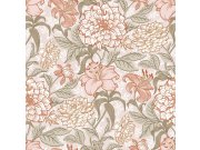 Bež flis cvjetna tapeta za zid, 139479, Vintage Flowers, Esta Home